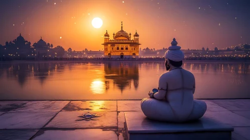 Serene Temple Reflection