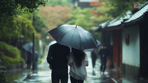 Serene Rainy Day Stroll