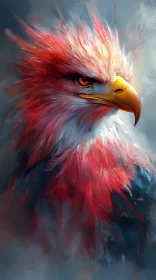 Colorful Eagle Feather Portrait