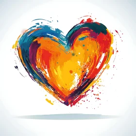 Colorful Heart Abstract Illustration