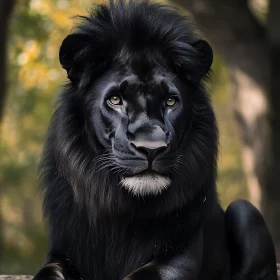 Majestic Black Lion