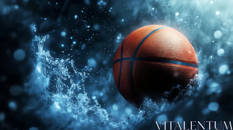 Basketball in Motion AI Image