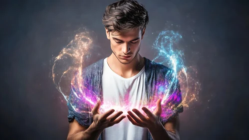 Man with Magical Energy