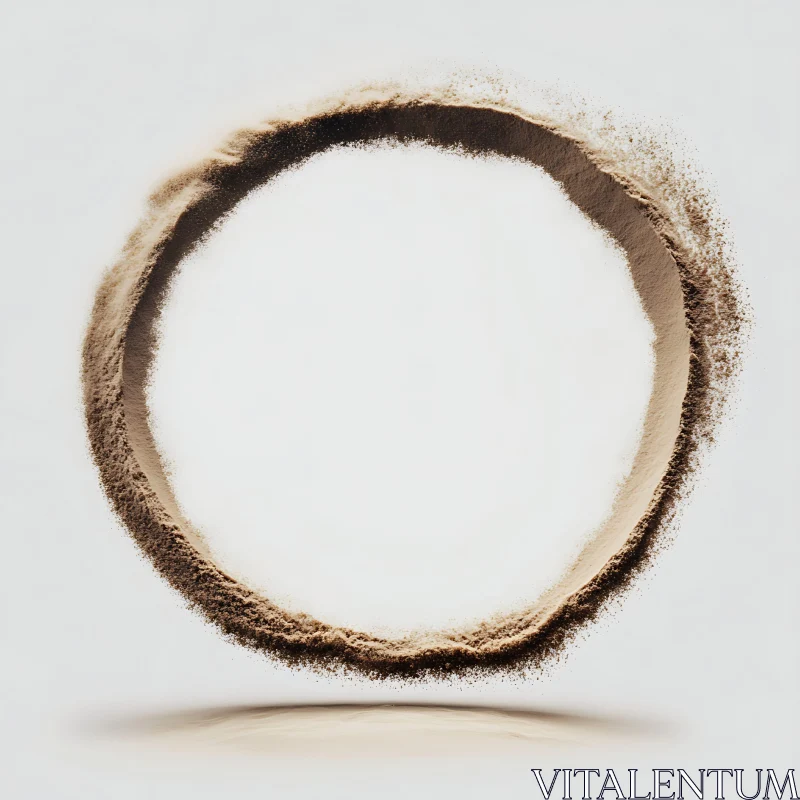 AI ART Abstract Sand Ring Composition
