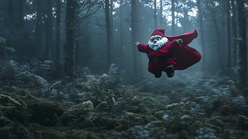 Flying Gnome in Forest