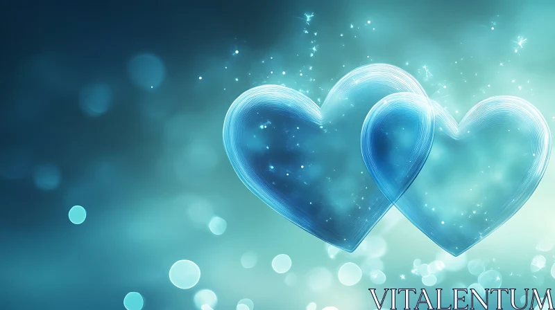 Ethereal Hearts in a Bokeh Dreamscape AI Image