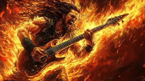 Fiery Rock Guitar Performance