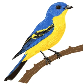 Vibrant Bird Perched Elegantly