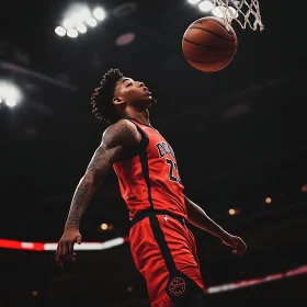 Athlete Shooting Basketball