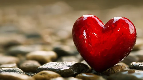 Red Heart on Pebble Beach