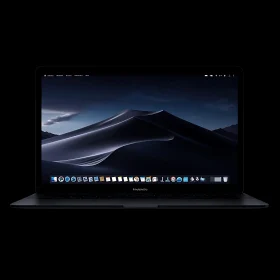 Modern Laptop Displaying Mountain Range