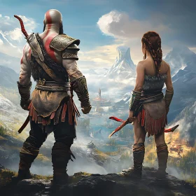 Fantasy Landscape with Warriors