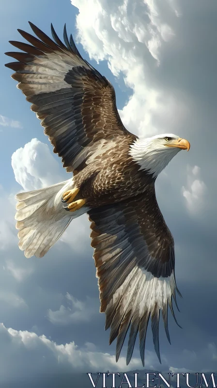 Eagle in Flight AI Image