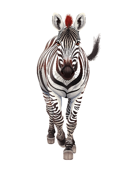 POD Design Zebra Wildlife T-Shirt Art