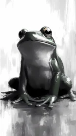 Monochrome Frog Artwork