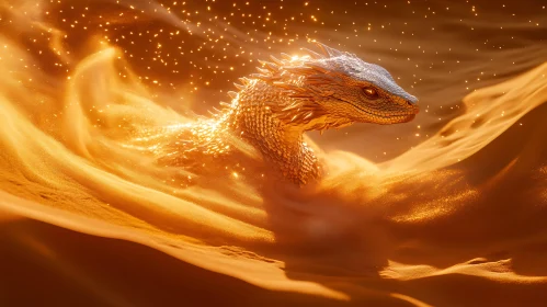 Dragon in Gold Dust: A Fantasy Creature