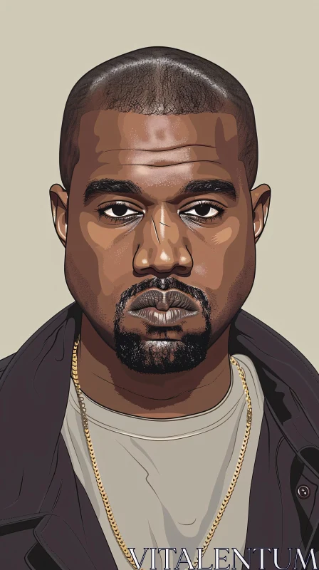 Kanye West Artistic Portrait AI Image