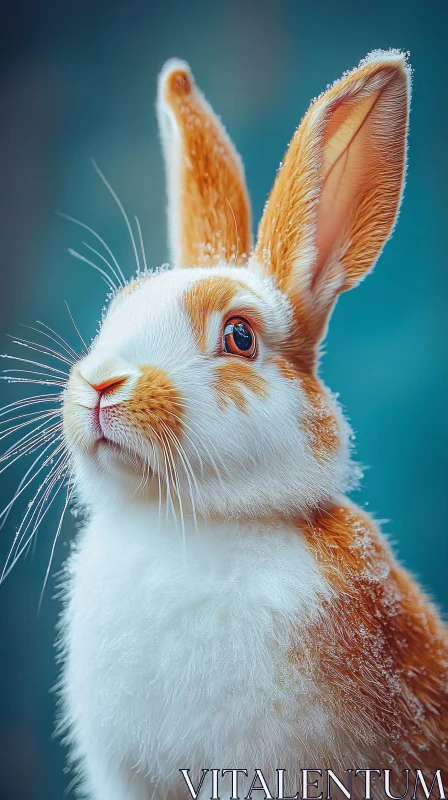 Graceful Rabbit with Alert Ears AI Image