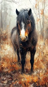 Equine Grace in Fall Landscape