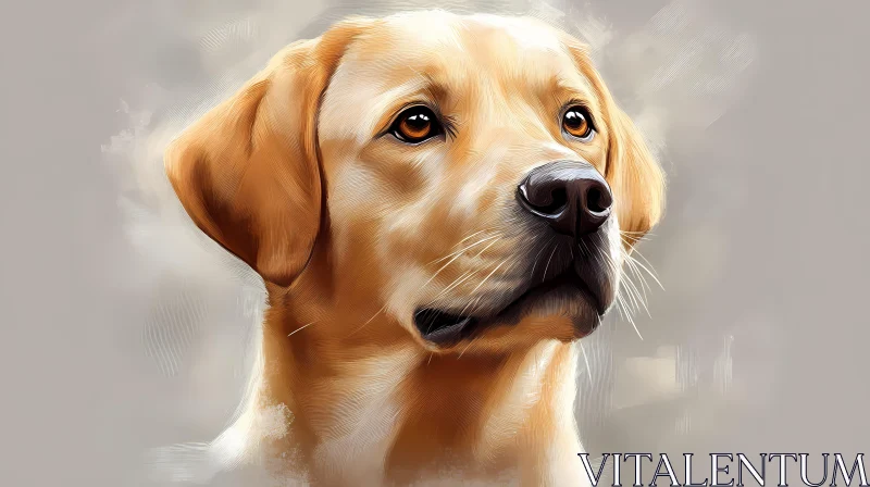 Lifelike Labrador Portrait AI Image