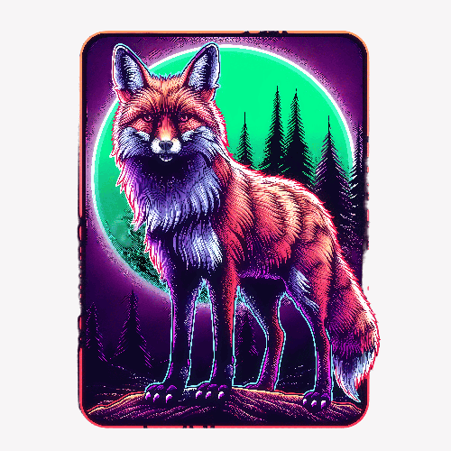 Retro Fox and Forest Design for Merchandise POD Design