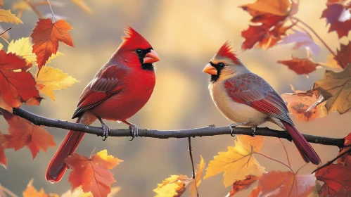 Pair of Cardinals on Branch