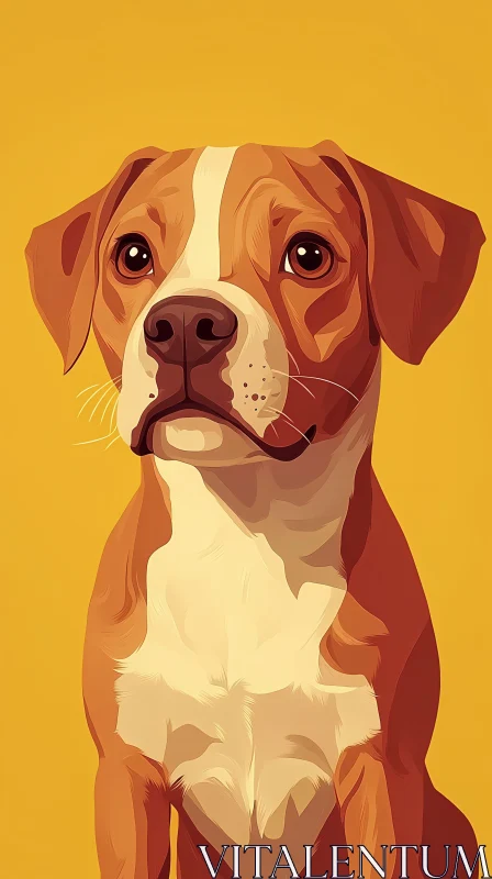 Dog Portrait Illustration AI Image