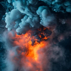 Swirling Smoke and Flames