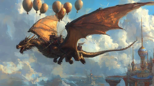 Airborne Dragon with Balloon Lifted Platform