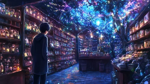 Magical Potion Store Anime Illustration