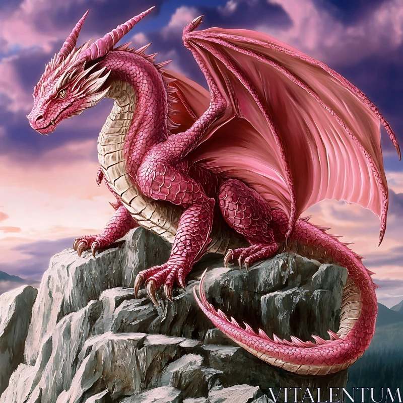 AI ART Rose Dragon Overlook