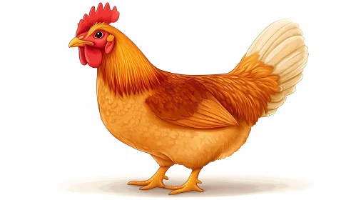 Stylized Hen Artwork