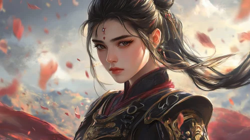 Beautiful Woman in Armor Digital Art