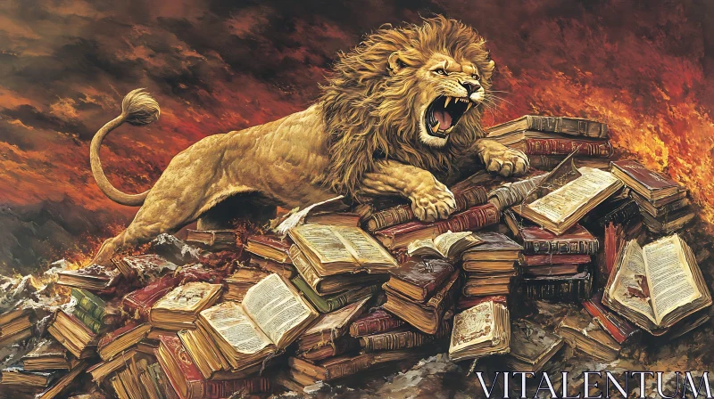 AI ART Majestic Lion Artwork