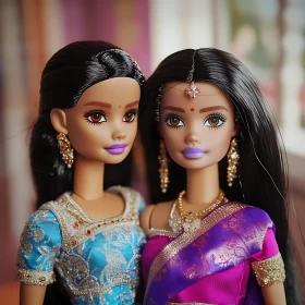 Dolls in Indian Dresses