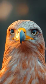 Golden Eagle in Sunlit Detail
