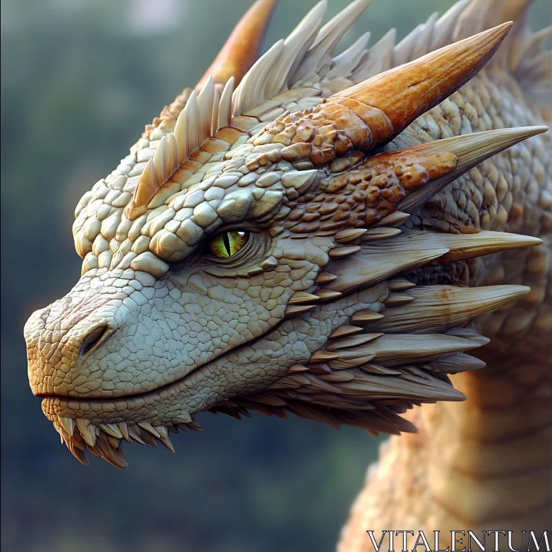 AI ART Detailed Dragon Portrait