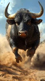 Bull in Motion