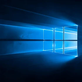 Blue Glowing Window