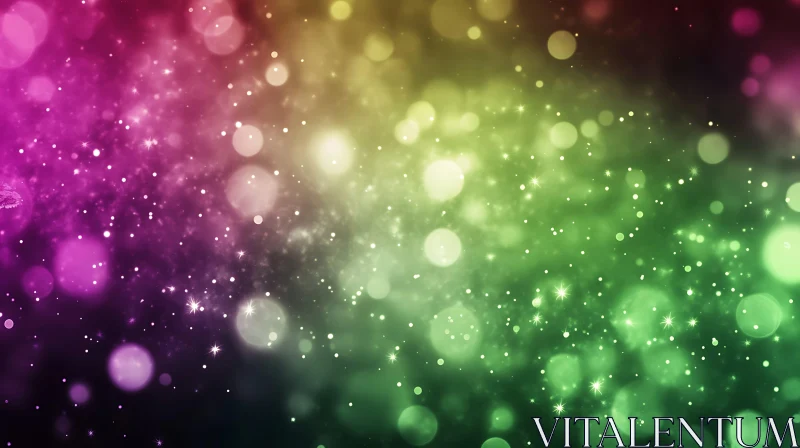 AI ART Gradient Bokeh Lights Abstract Art