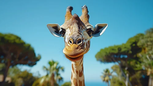 Giraffe Portrait in Natural Setting