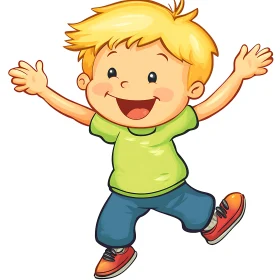 Happy Child Cartoon Art