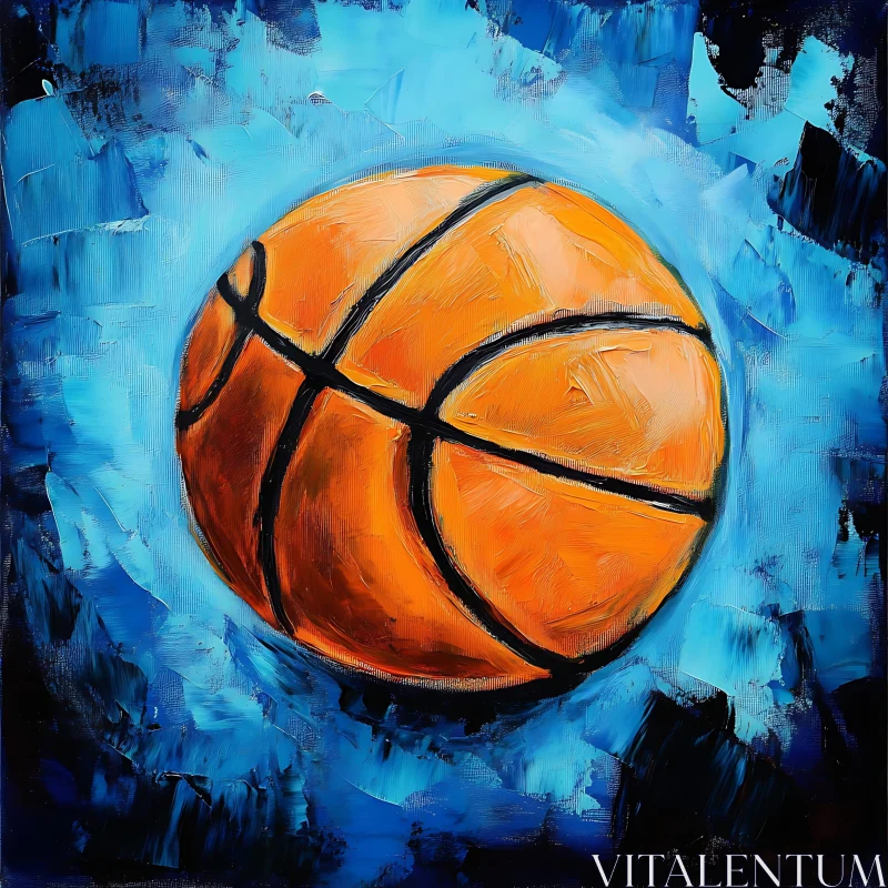 AI ART Orange Ball Art