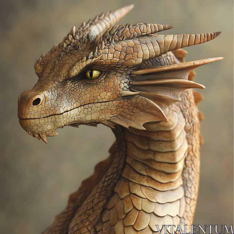 AI ART Detailed Dragon Portrait