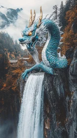 Blue Dragon Waterfall Guardian