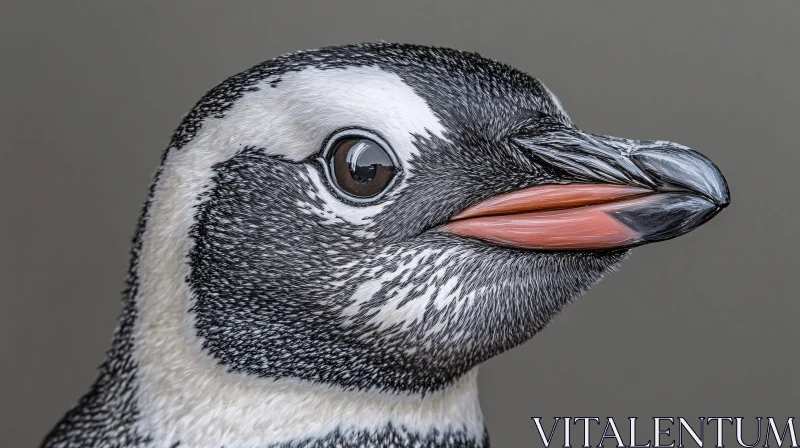 Elegant Penguin Portrait AI Image