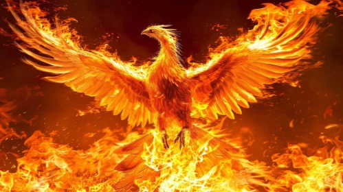 Phoenix Rising from the Ashes - Symbol of Hope and Transformation