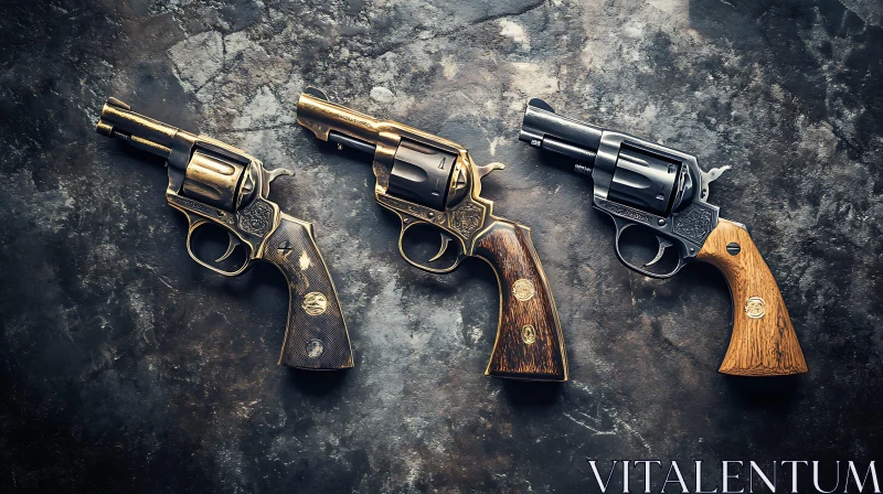 AI ART Antique Guns Still Life