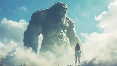 Giant and Girl in the Sky