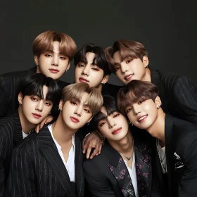 Charming Young Men Group Portrait